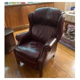 Bradenton-Young Burgundy Leather Recliner Chair