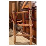 Rustic Wooden Ladder with Decorative Elements