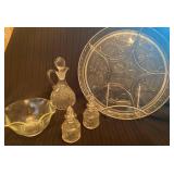 Vintage Clear Glass Tableware Items