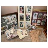 Framed Vintage Postcards, Loose Postcards, and Vin