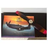 Vtg Wooden Propeller & Calendar