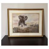 Framed Elephant Artwork Print30×24
