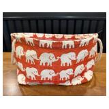 Elephant-Print Fabric Storage Bin15×7.5×8