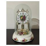 Timex Floral Dome Anniversary Clock10"