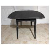 Black Wood Drop-Leaf Table41x35x30