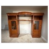 Oak Entertainment Center113x21x77