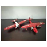 Vtg Red Airplane Models12×9.5×3