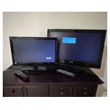 Two TVs by Insignia and Coby24 & 19"