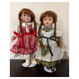 Vtg Porcelain Dolls17"