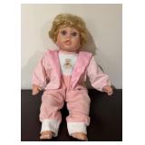 Blonde Baby Doll in Pink Outfit20"