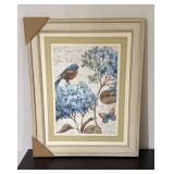 Framed Floral Art with Bird27×33