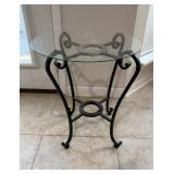 Metal/Glass Side Table19×11