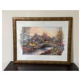 Framed Artwork of Bridge Scene31×25