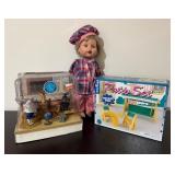 Vtg Doll, School Set, Patio Set15.5