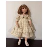 Vtg Porcelain Doll With Dress20.5