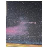 Signed Nude Felt Painting