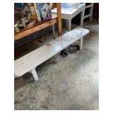 White Wooden Bench