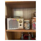 General Electric Transistor Radio and Jar