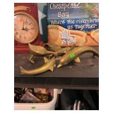 Brass Dolphins and Ducks