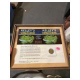 H E Kelley New Church VA Token and Label