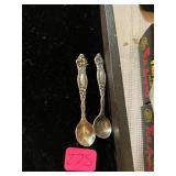 2 Sterling Salt Spoons