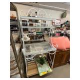 Iron Bakers Rack and Wine Rack