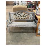 Iron and Wood Garden Bench