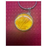 Walking Liberty Half Necklace