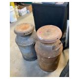 2 Antique Milk Cans
