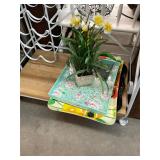 Decorative Trays and Faux Plant