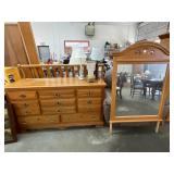 Oak Dresser with Mirror