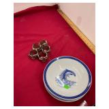 Nautical Dolphin Bowls and Napkin Rings