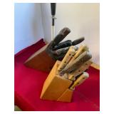 2 Knife Blocks with Chicago Cutlery and Others