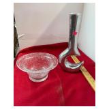 Modern Style Vase and Art Glass Bowl