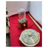 Roseville Baking Dish and Candy Jar