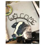 Welcome Cow Sign