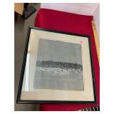 Vintage Matsubara Japan Signed  Modern Wall ARt