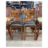 Pair of Cross Back Barstools