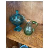 2 Piece Art Glass Lot