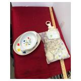 Vintage Flower Dishes and Macrame