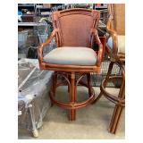 Rattan Swivel Bar Stool