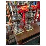 Pair of Mercury Glass Lamps