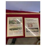 2 Framed Vintage Hudson Ads