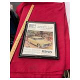 2 Vintage Framed Hudson Ads