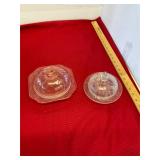 2 Round Butter Dishes