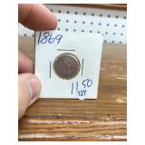 1869 3 Cent Trime