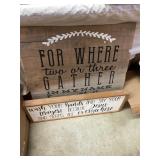 2 Decorative Wall Signs