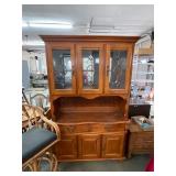 2 Piece Oak China Cabinet