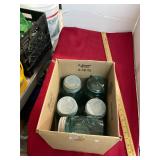 Antique Blue Mason Jars