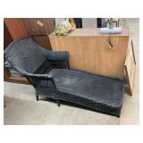 Antique Wicker Chaise Lounge